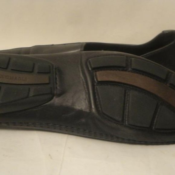 Bruno Magli Black Leather Mens Loafers Driving Flats size 10B? Italy main image 6